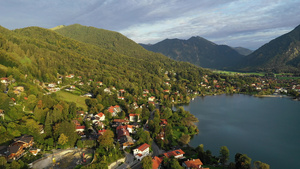 德国泰根塞位于德国罗塔赫埃根巴伐利亚的泰根湖29秒视频