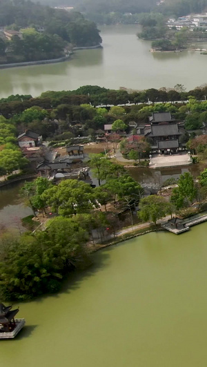 航拍惠州西湖丰渚园5A景区25秒视频