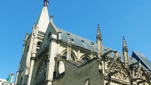 圣人教堂的外表塞林在法国的拉丁石器广场24秒视频