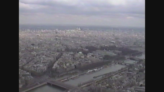 法国1988年巴黎3鸟瞰图视频