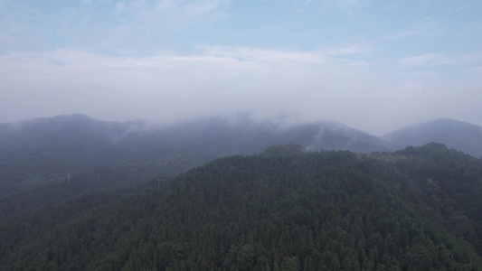 清晨迷雾云海风景日出航拍视频