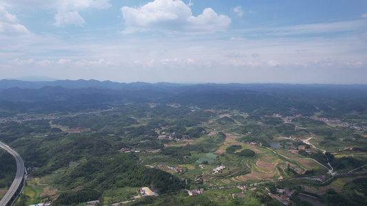 山川丘陵农田农业种植美丽乡村航拍 视频