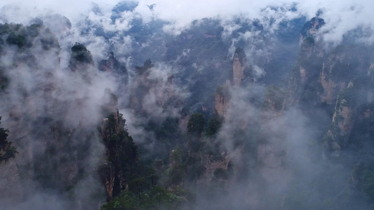 张家界风景区航拍视频