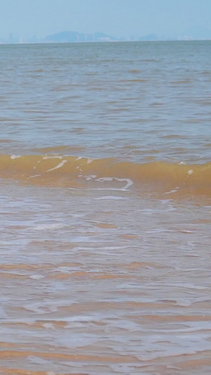 夏天大海沙滩海浪浪花23秒视频