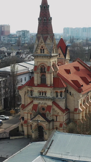 乌克兰敖德萨美国教堂乌克兰航拍11秒视频