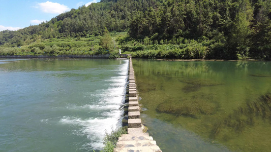 自然风光小桥流水风景实拍 视频