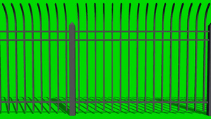 移动栅栏绿色抠像绿幕背景视频25秒视频