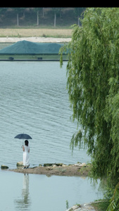 夏日大船驶过静谧的京杭运河杭运河道河流湖泊视频