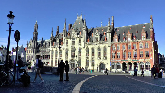 Bruges的省级法院大楼视频