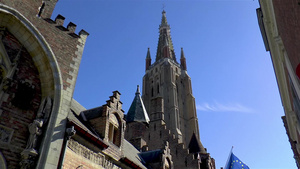 布鲁日圣母教堂位于比利时布鲁日8秒视频