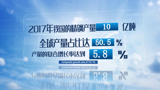 大气清新白云企业科技字幕AE模板视频