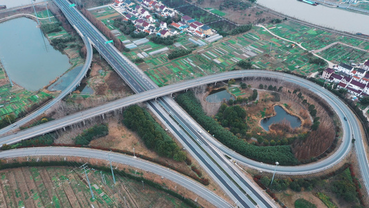 疫情期间上海高速道路[两条道路]视频