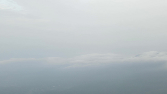 湖南南岳衡山5A景区清晨云雾缭绕航拍视频视频