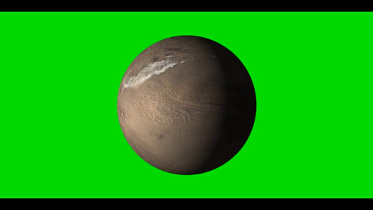 绿色屏幕上旋转的行星视频