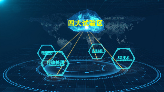 信息科技分类图形字幕展示AE模板视频