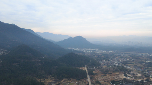 浙江5A风景区天台山全景航拍4K视频