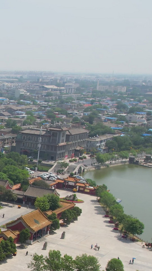 4A景区开封龙亭景区全景航拍视频河南旅游42秒视频