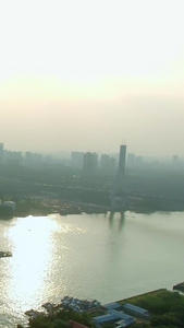 广州鹤洞大桥航拍现代城镇视频