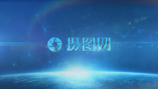 简单空白明亮光效动画演绎企业logo模板视频