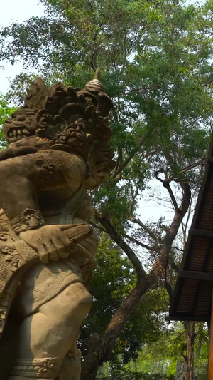 泰国清莱地标黑庙实拍合集50秒视频