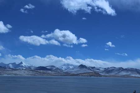 普莫雍错雪山延时视频