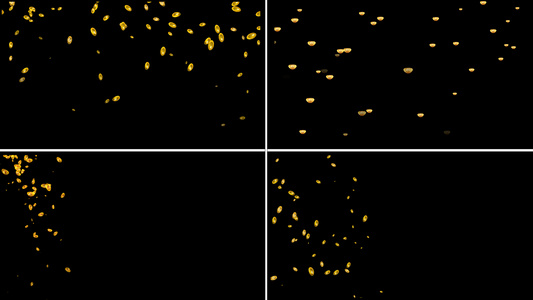 一組金元宝粒子动画视频
