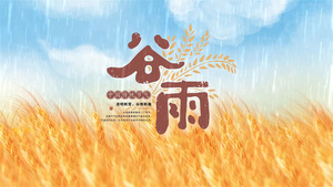 中国风谷雨节气习俗展示AE模板37秒视频