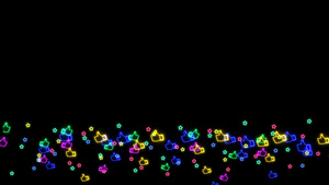 彩虹彩彩彩色点赞慢速飞行和在黑屏上20秒视频