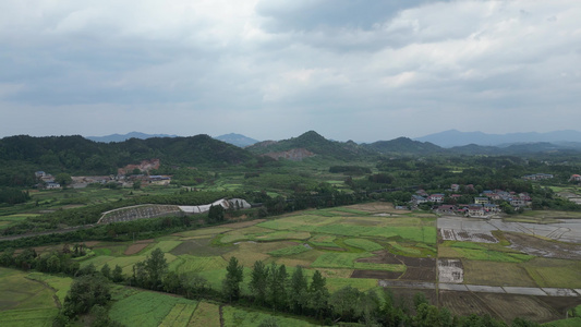 美丽乡村农田农业种植山川丘陵航拍 视频