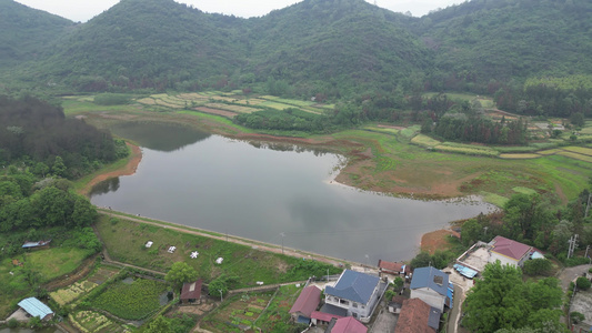 美丽乡村农田农业种植山川丘陵航拍 视频