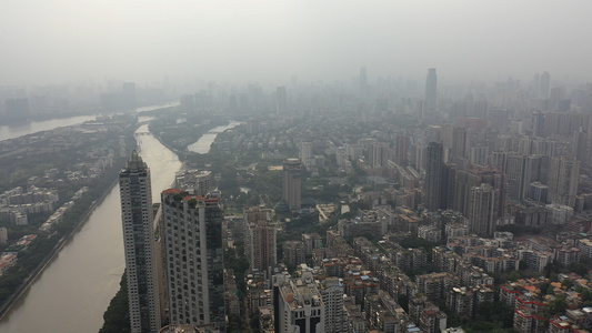 雾霾下的广州II视频