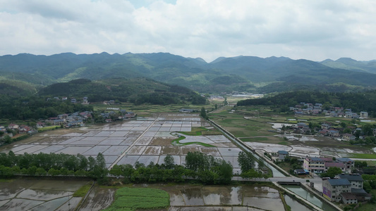 美丽乡村农田农业种植山川丘陵航拍 视频