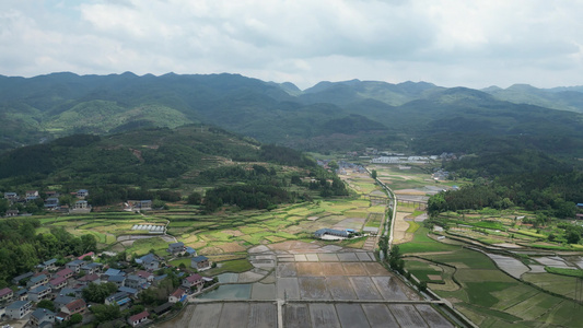 美丽乡村农田农业种植山川丘陵航拍 视频