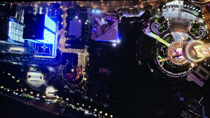 上海东方明珠俯瞰夜景11秒视频