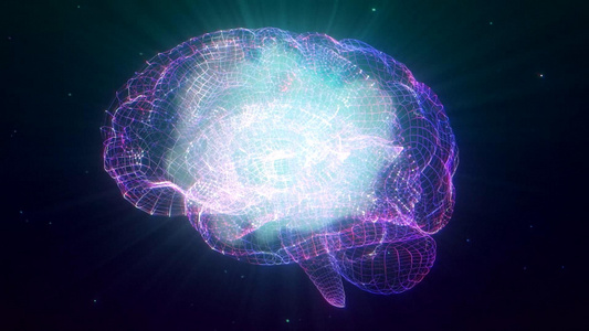 4K医疗脑活动显示背景视频视频