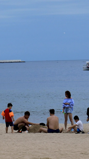 秦皇岛北戴河海滨度假【该视频无肖像权，请勿商用】十一黄金周45秒视频