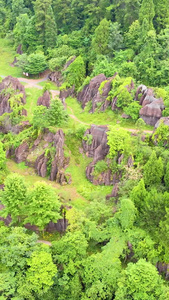 湖南红石林景区航拍旅游景点视频