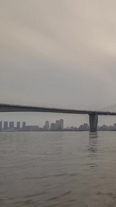 武汉长江二桥日转夜延时视频城市交通视频