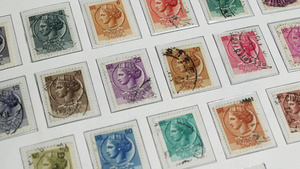 斯凯拉库萨纳系列的意大利邮票13秒视频