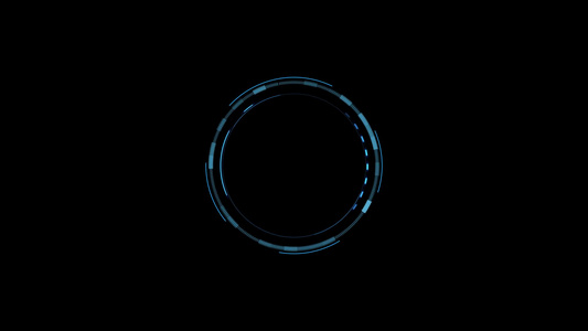 4K全息科技圆圈动态素材视频