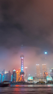 上海陆家嘴夜景延时上海夜景视频