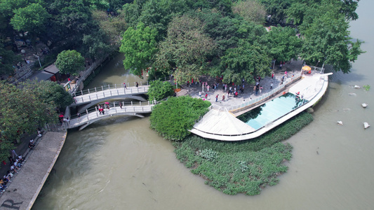 航拍象山公园风景视频