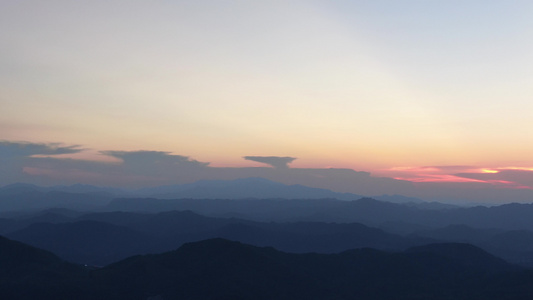 大自然夕阳落日晚霞航拍视频