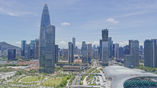 深圳前海商务区现代建筑视频