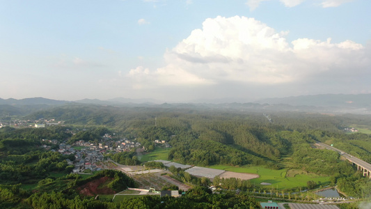 航拍大自然山川乡村自然风景视频