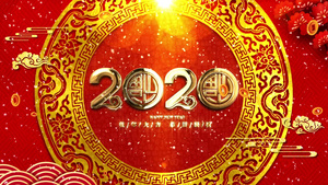 2020鼠年大吉喜庆红色背景视频63秒视频