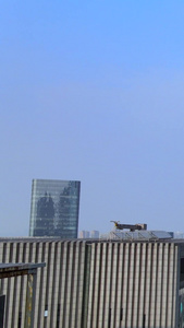 航拍城市cbd金融大厦视频
