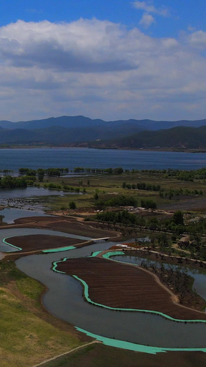 秋季高原地区湿地风光秋季风光17秒视频