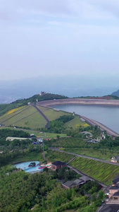 多角度航拍江南天池景区合集蓄水库视频