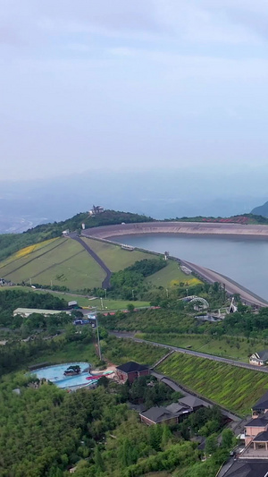 多角度航拍江南天池景区合集蓄水库114秒视频